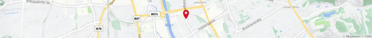 Kartendarstellung des Standorts für Schönau-Apotheke in 8010 Graz
